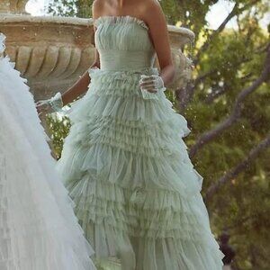 Anthropologie Strapless Gown/Bridesmaid Dress